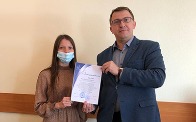 Вручение благодарственных писем студентам ОмГПУ